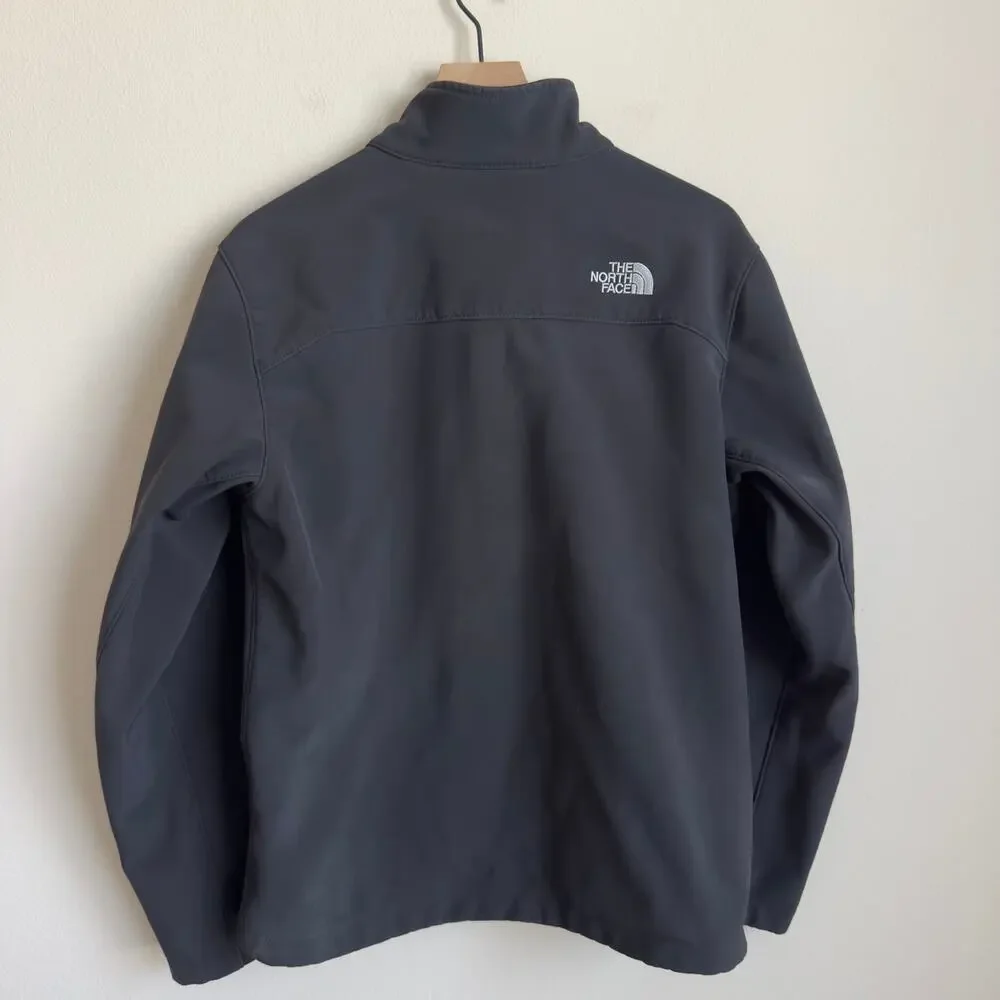 The North Face Men Size Medium Black Softshell Zipper Jacket Coat Lightweight